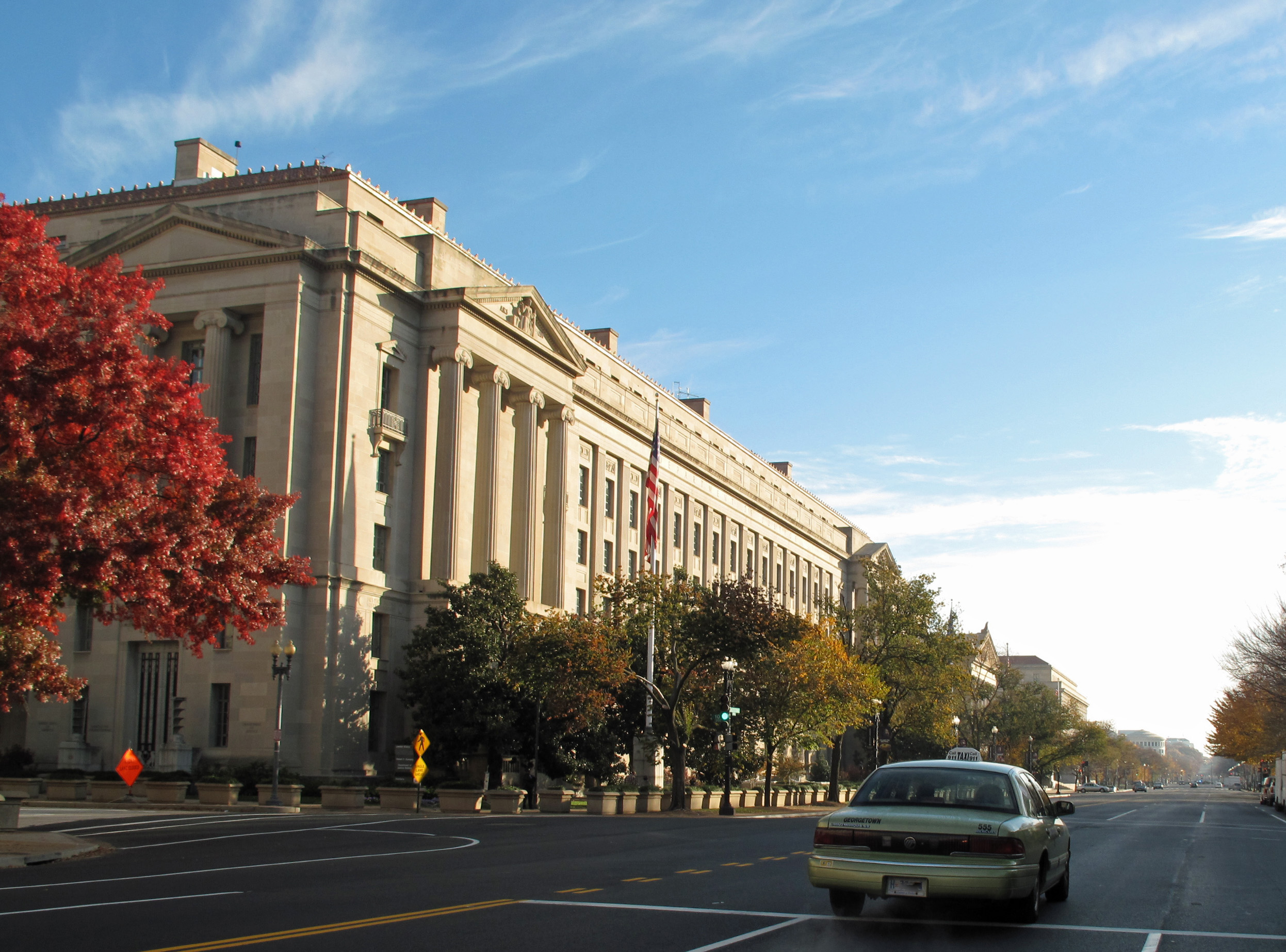 The Robert F. Kennedy Department of Justice Building in Washington, D.C.
