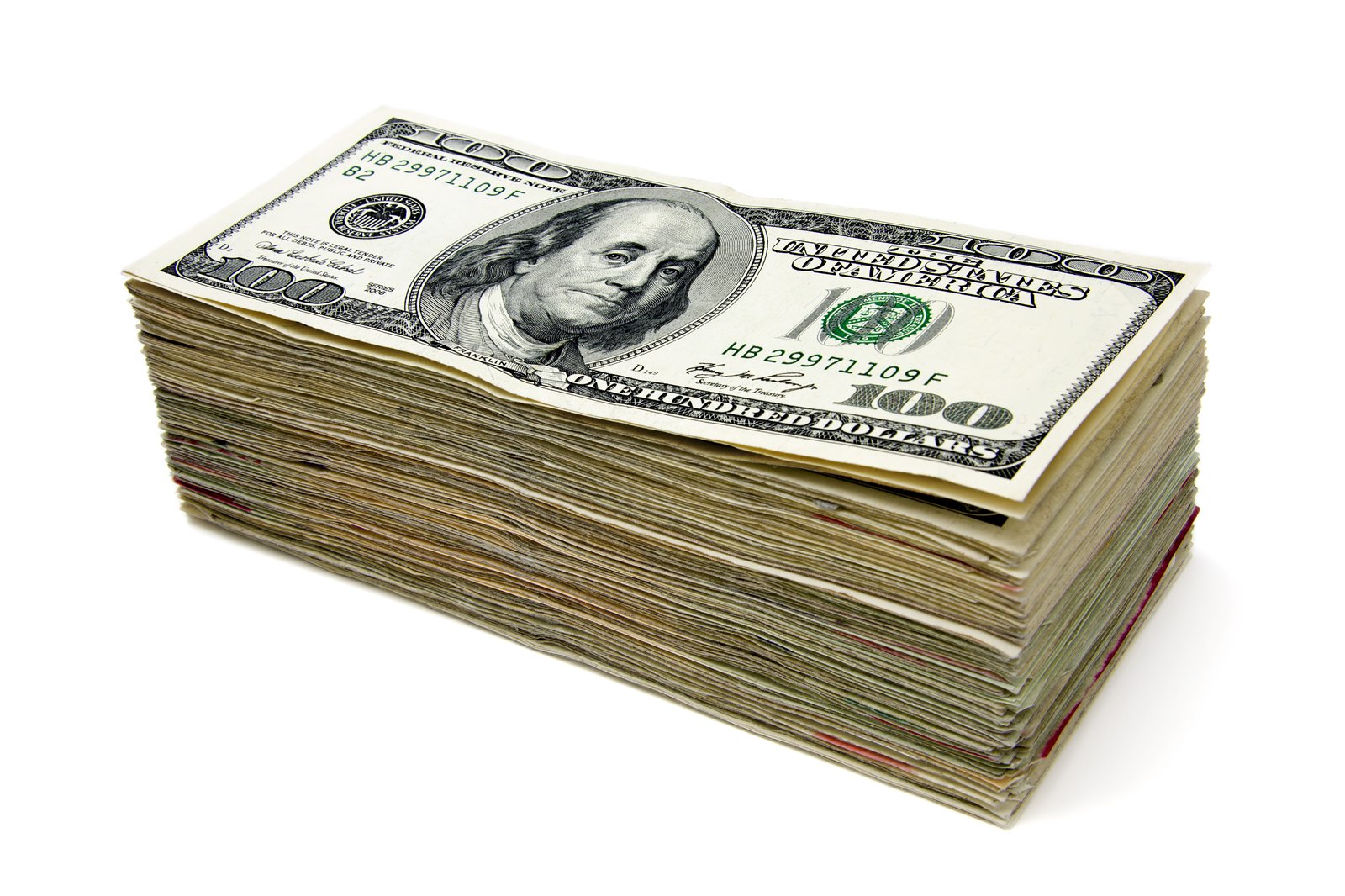 Dark Money in Politics Stack of one hundred US dollar bills representing dark money flows in political campaigns