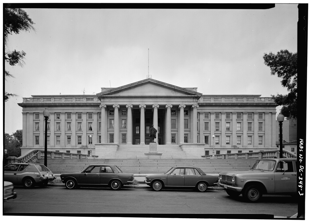 The U.S. Department of the Treasury building in Washington, D.C., home of the Office of Foreign Assets Control.