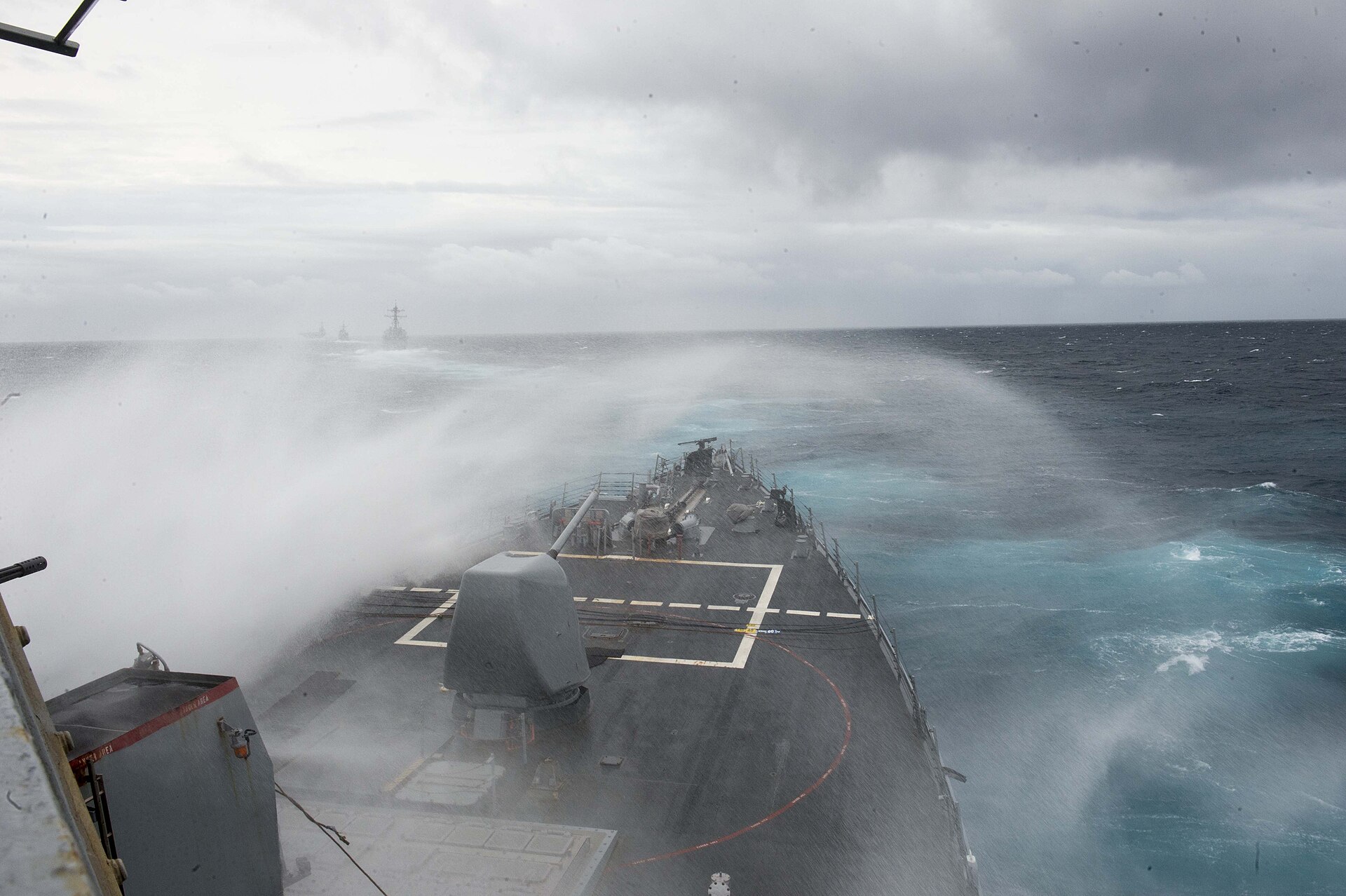 U.S. Navy destroyer underway U.S. Navy guided-missile destroyer underway at sea