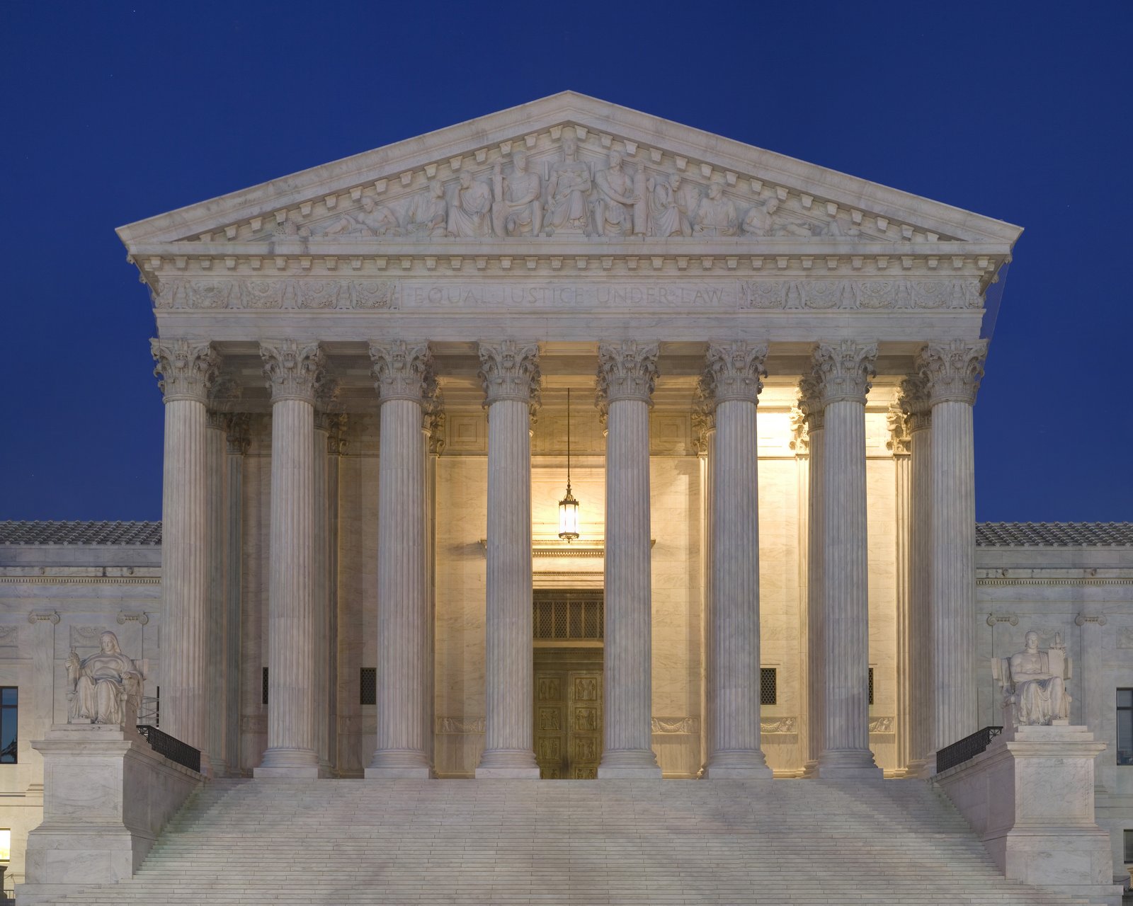 Supreme Court at dusk — Afternoon Wire Aug. 16, 2026 The Supreme Court of the United States building at dusk