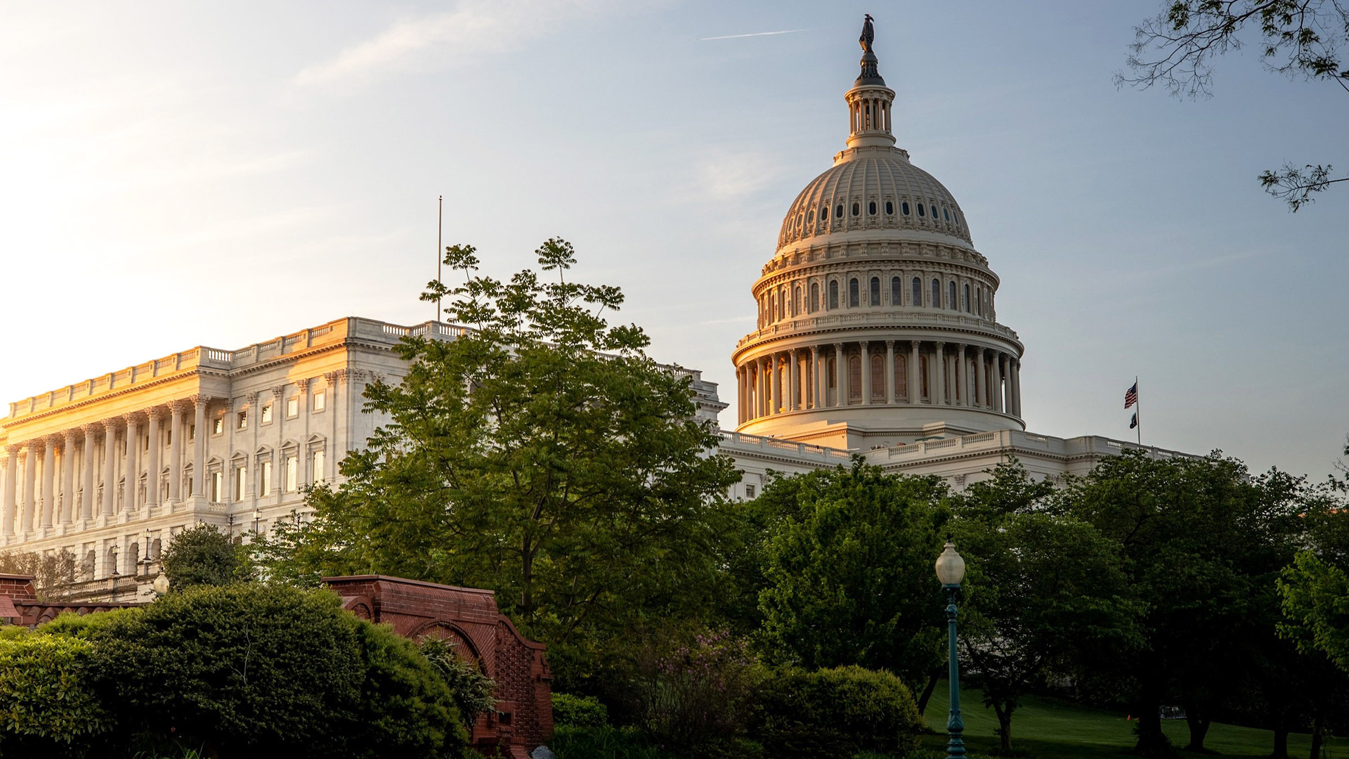 The United States Capitol at sunrise