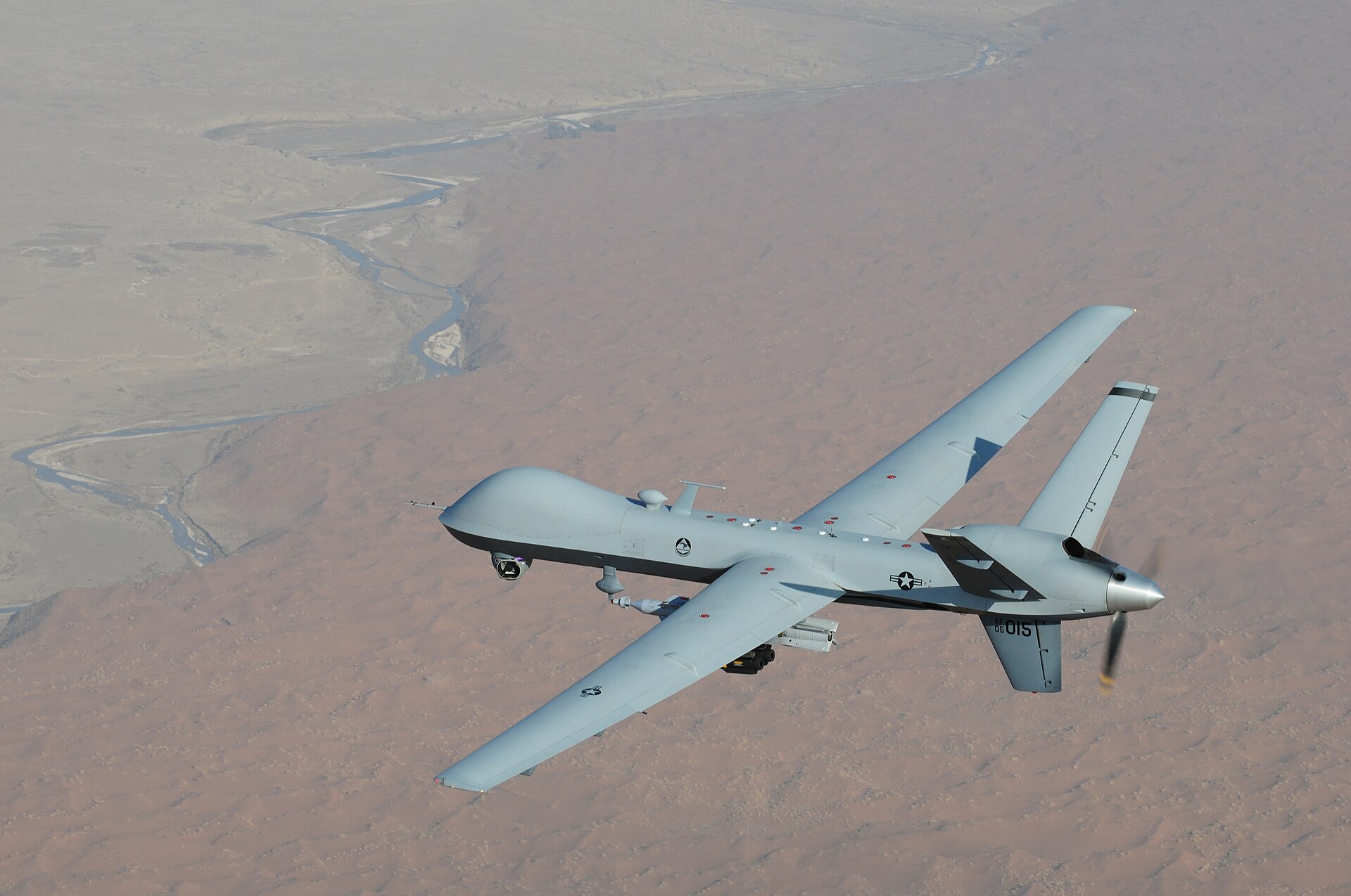 An unmanned aircraft system in flight (U.S. Air Force photo, public domain)