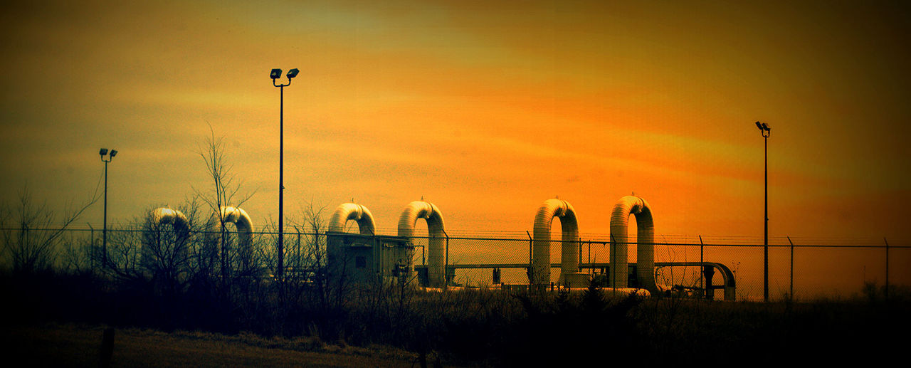 Keystone pipeline construction Sections of large-diameter pipeline staged during construction of the Keystone Pipeline