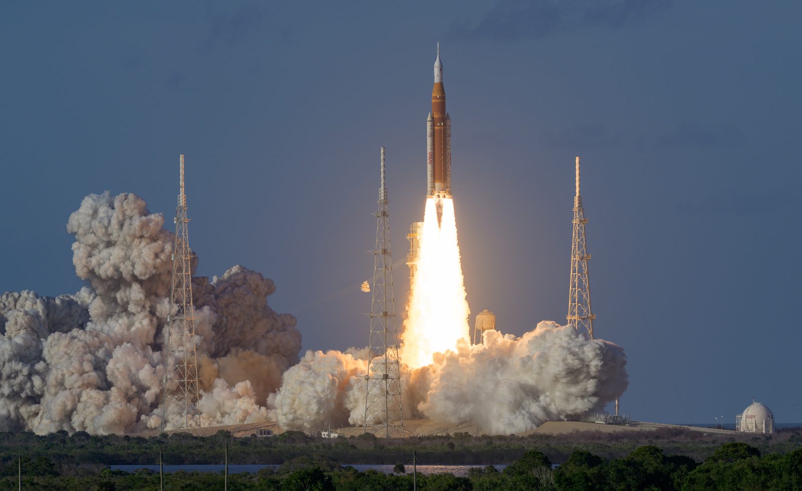 NASA's Space Launch System rocket lifts off carrying the Orion spacecraft on the Artemis II mission, April 2026. (NASA photo, public domain)