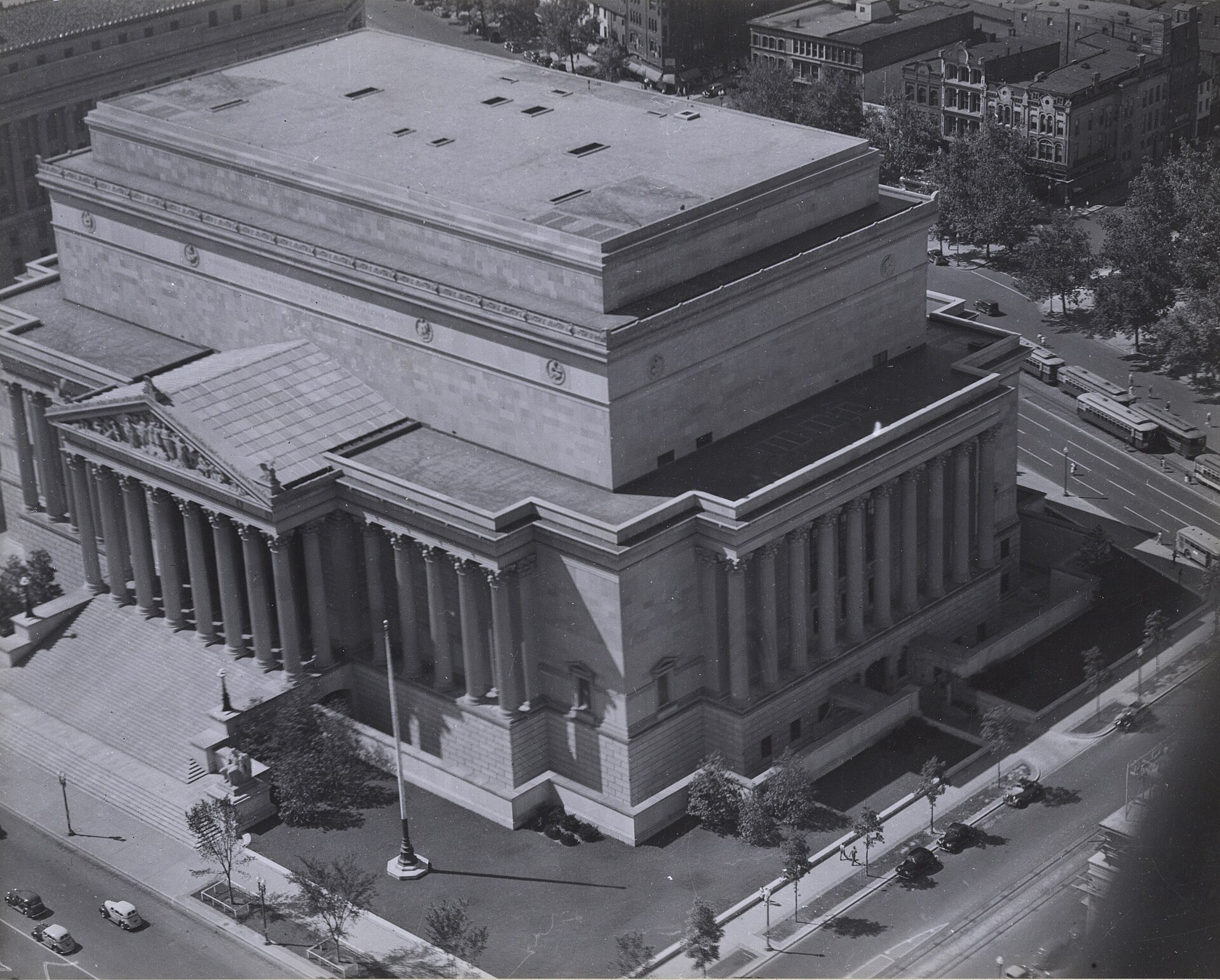 National Archives Building aerial view Aerial view of the National Archives Building in Washington, D.C., home of the Office of the Federal Register.