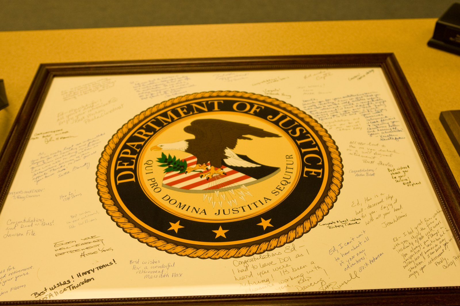 U.S. Department of Justice seal The seal of the United States Department of Justice